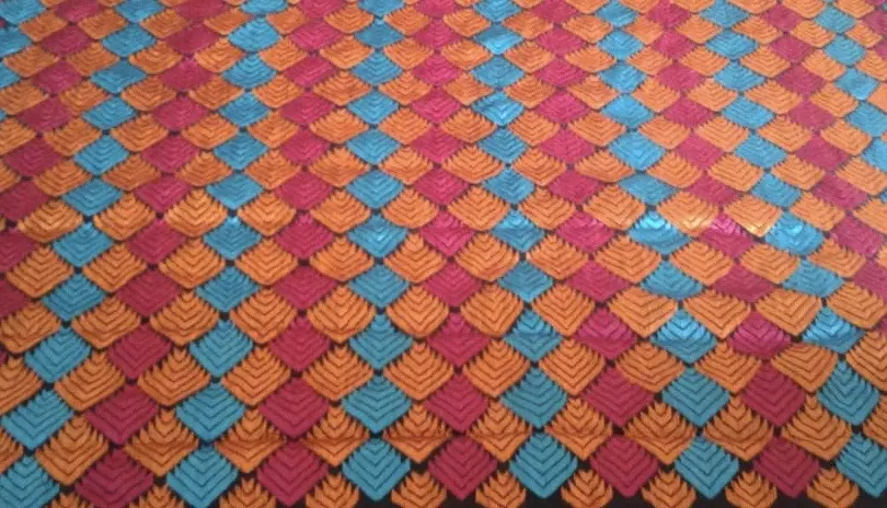 Traditional colorful Indian embroidery pattern